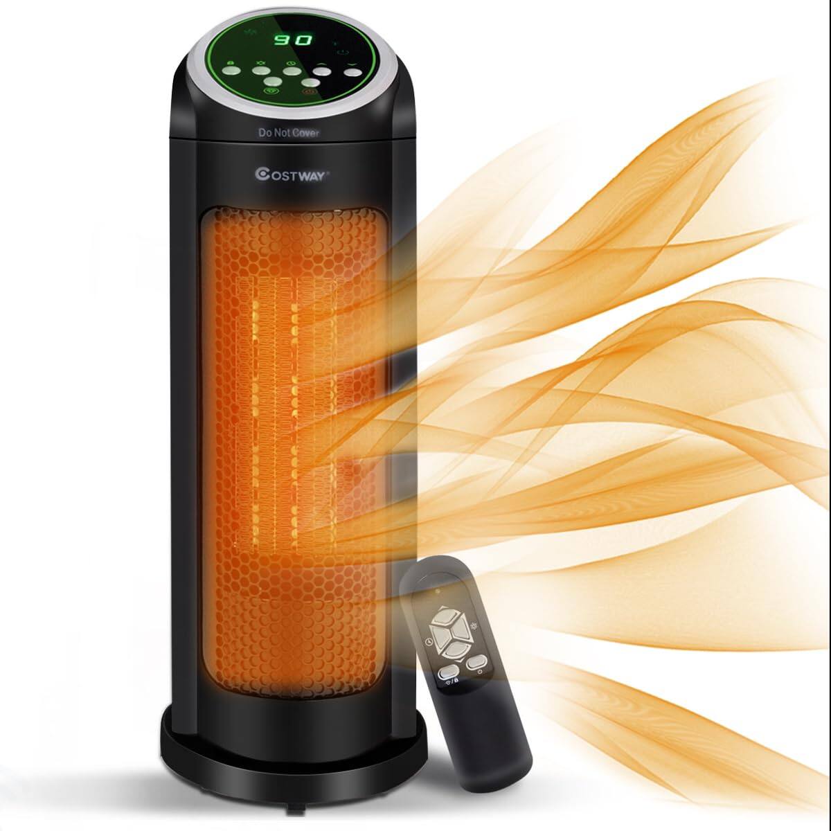 Space Heater for Indoor Use, sale Luwior 1500W PTC Infrared Ceramic Heater w/ 90°Osci