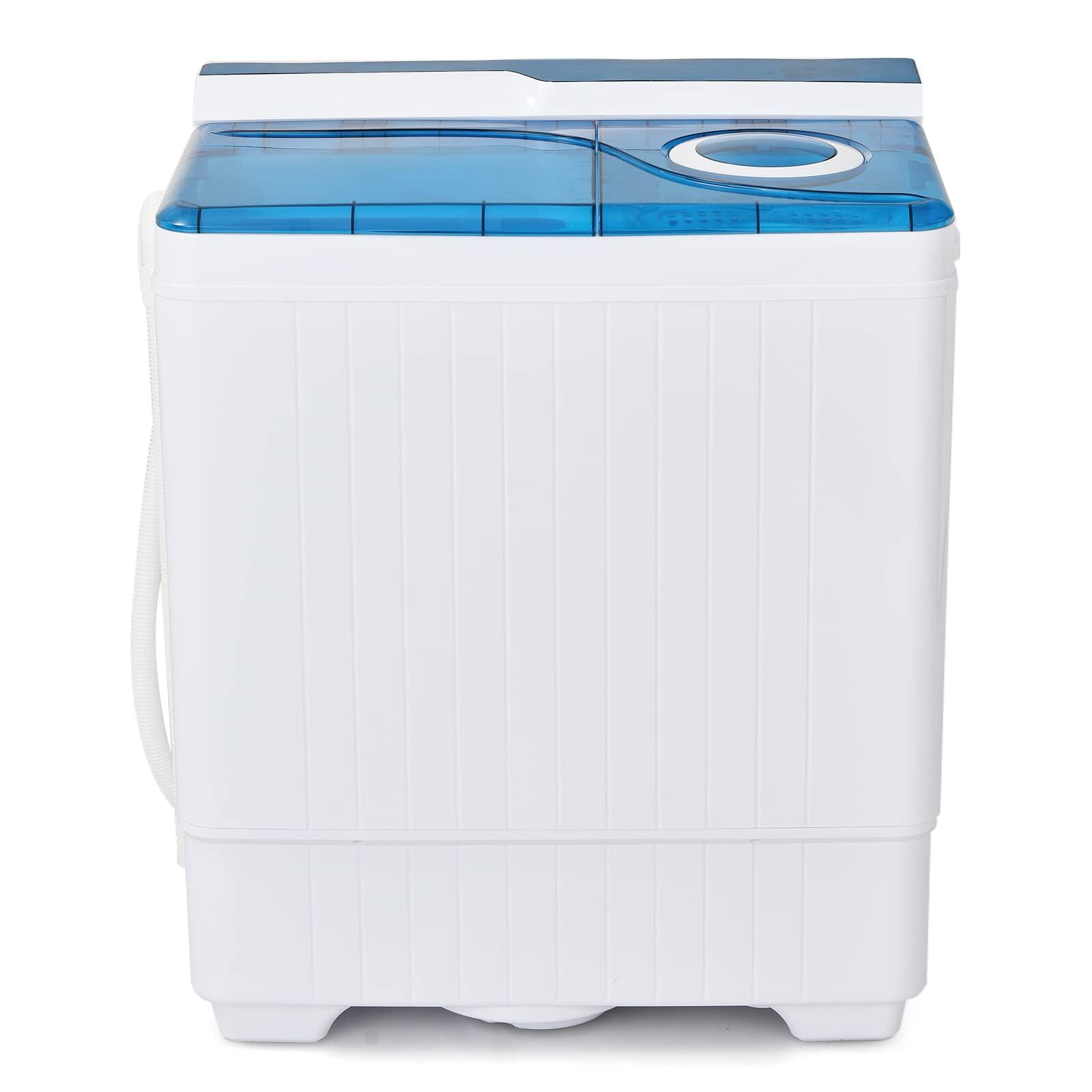 Giantex Portable Mini Compact Twin Tub Washing Machine 17.6lbs Washer Spain online Spinner Portable Washing Machine, Blue+ White