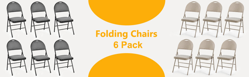 folding chairs 6 pack