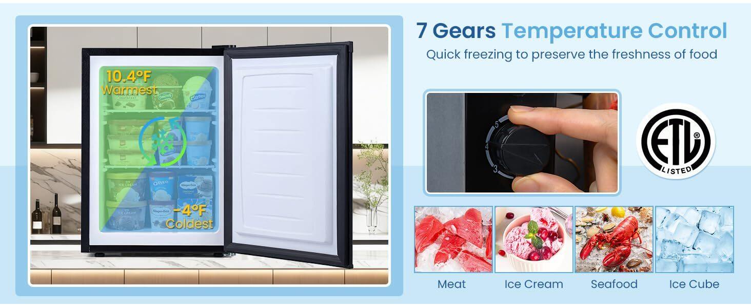 Compact Upright Mini Freezer