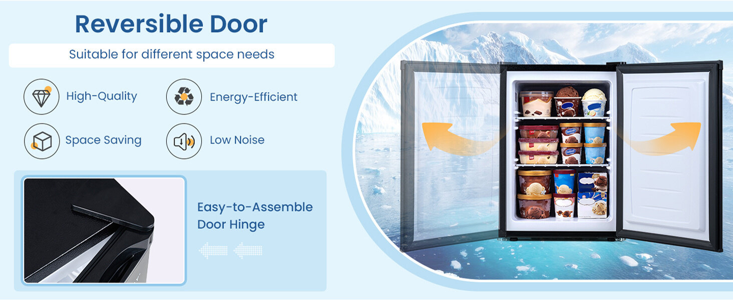 Compact Upright Mini Freezer