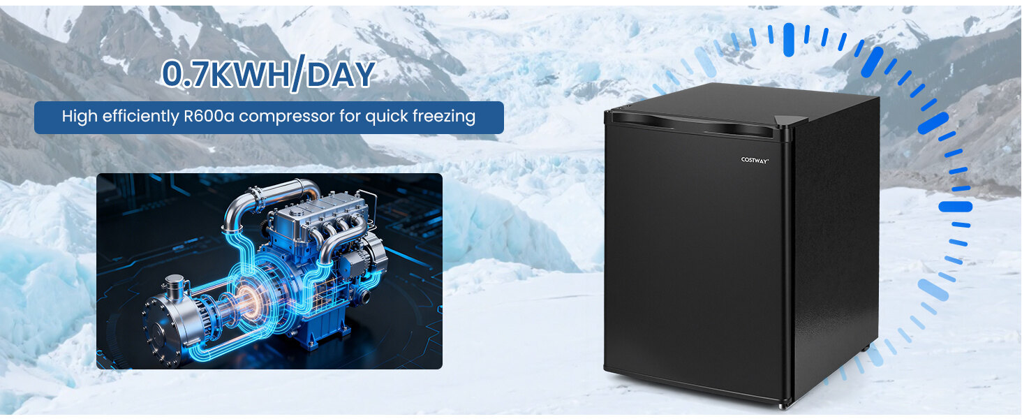 Compact Upright Mini Freezer