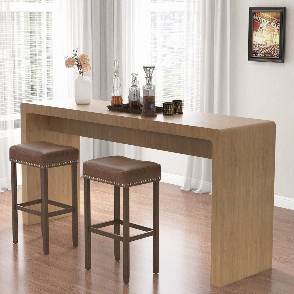 Bar Stools Set of 2/4 29.5-Inch Bar Height Saddle Stools