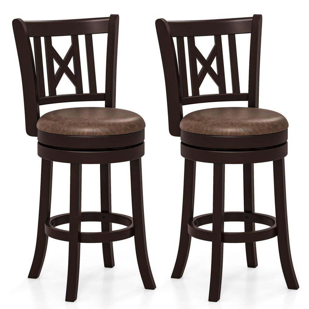 26”/30” Swivel Bar Chairs with Footrest for Kitchen Island & Pub
