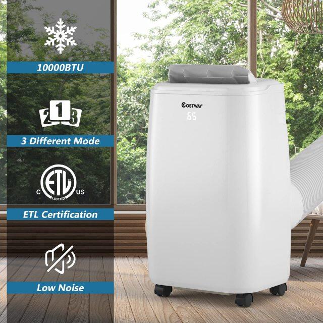 1,0000 BTU Portable Air Conditioner Cooling for Space up to 350 sq. ft with 3 Modes
