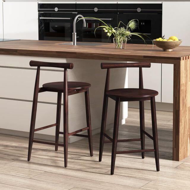 Bar Chair Set of 2 24'' Counter Height Stools Set