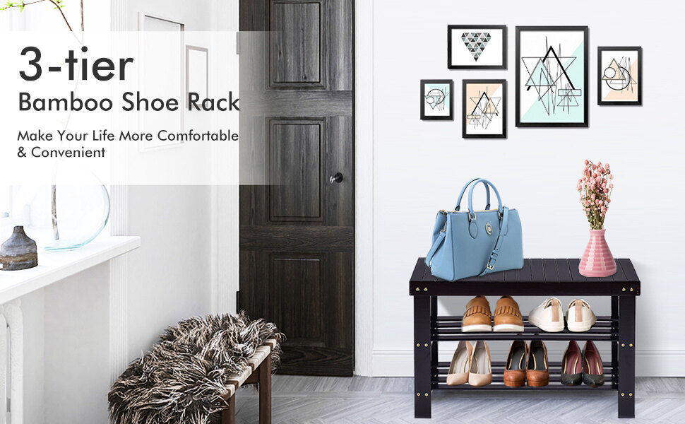Bamboo Shoe Rack