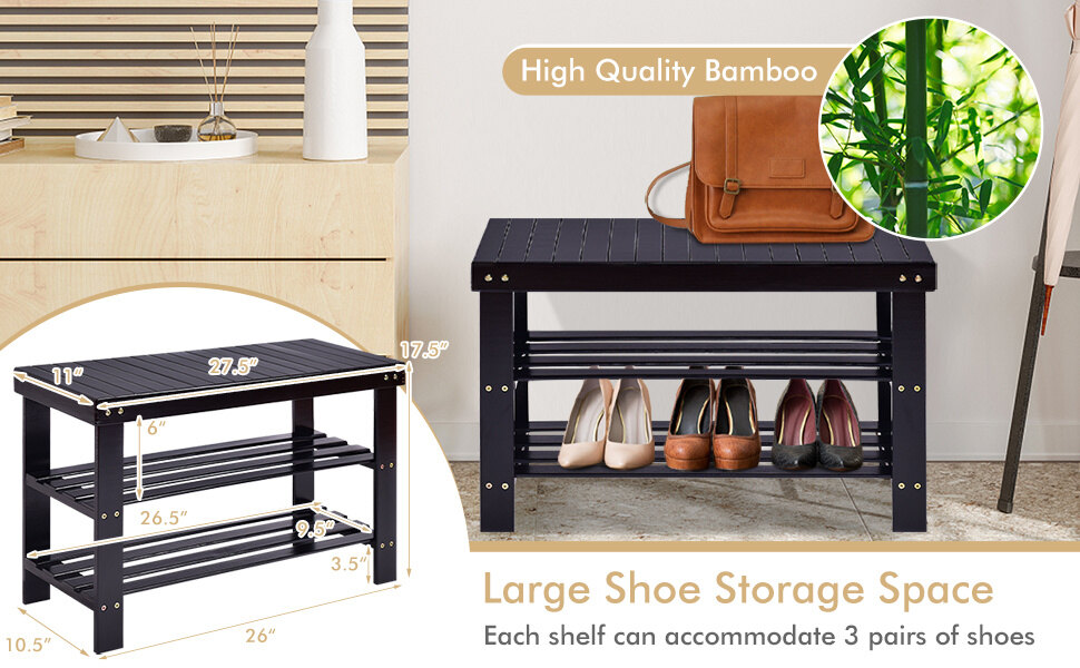 Bamboo Shoe Rack