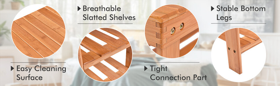 Bamboo Shoe Rack