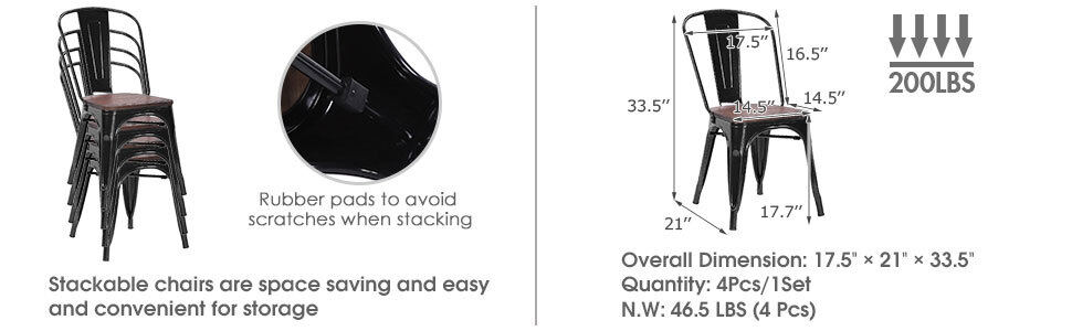 Tolix Style Dining Chairs