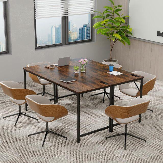 Home Office Desk 32 Inch Computer Desk with Recessed Power Strip