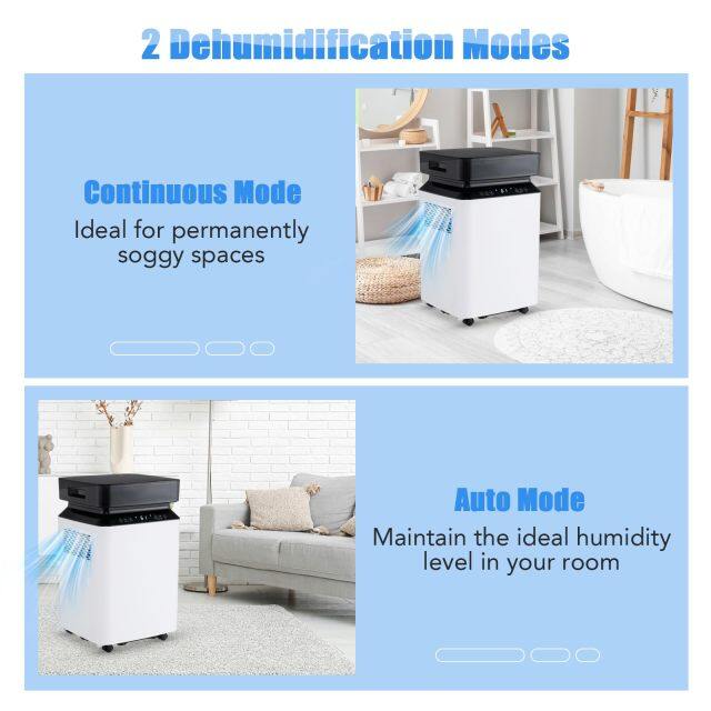 ARLIME 90 Pint Dehumidifier for Basement, 6000 Sq. Ft Energy Efficient Dehumidifier for Home