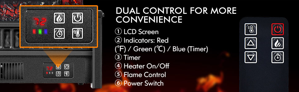 electric fireplace log heater insert