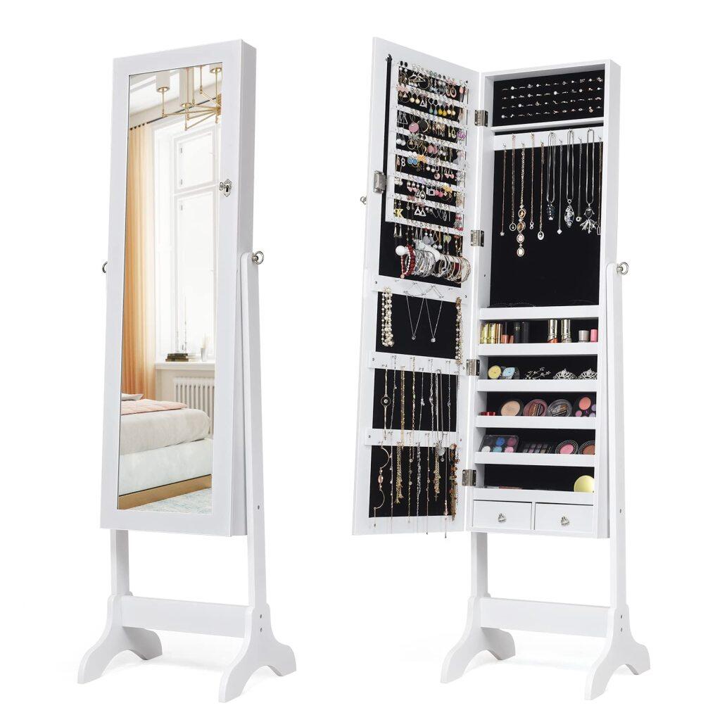 Standing Jewelry Armoire Cabinet
