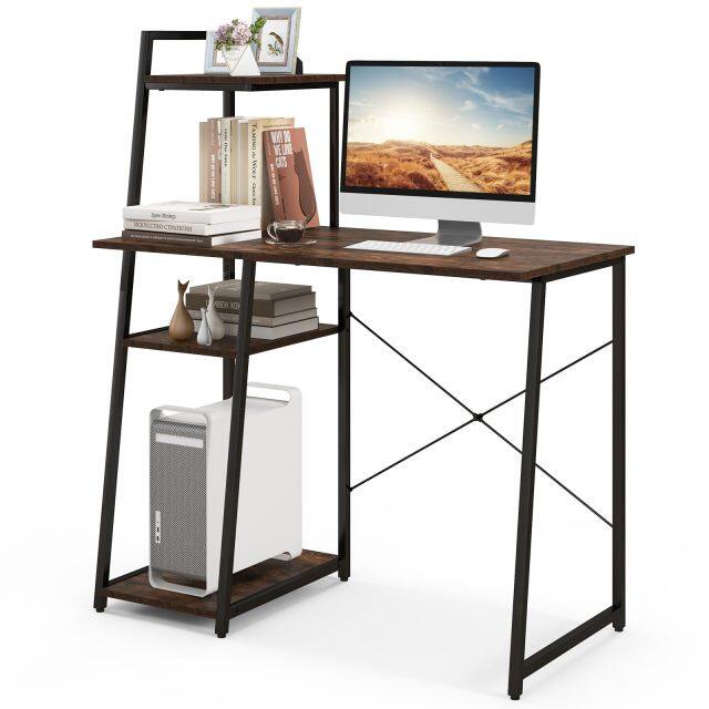 Home Office Desk Writing Table with Sturdy X-Shape Frame
