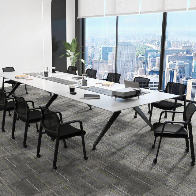 Office Guest Chairs Stackable Conference Room Chairs with Wheels