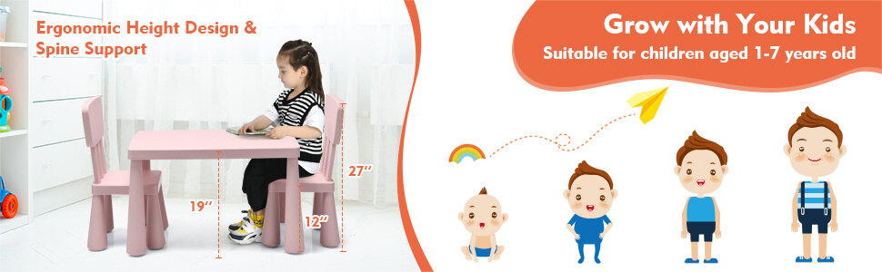 Kids Table and Chairs Set