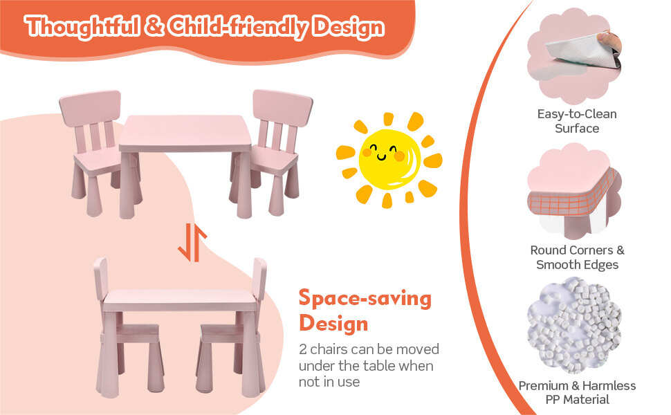 Kids Table and Chairs Set