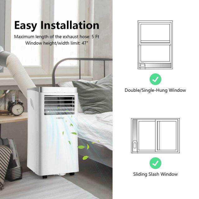 Portable Air Conditioners, ARLIME 8000 BTU 3-in-1 AC Unit with Fan & Dehumidifier