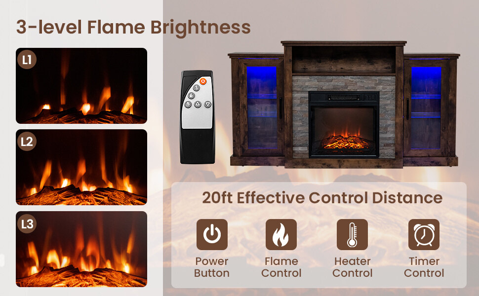 3-level flame brightness