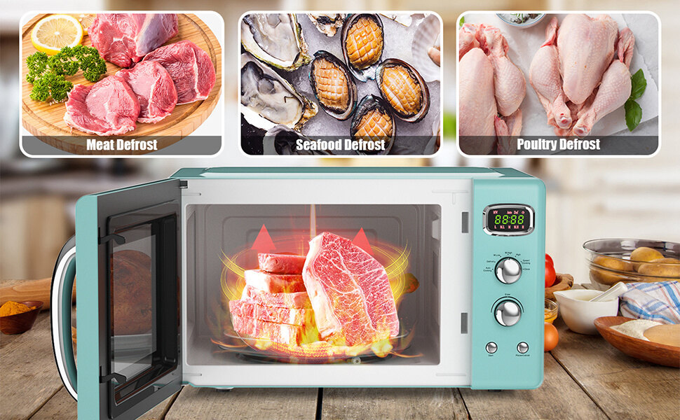 Retro Countertop Microwave Oven