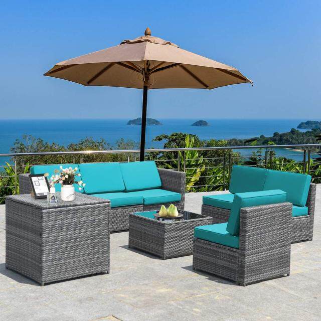 8 Piece Outdoor Patio Furniture Set for Garden