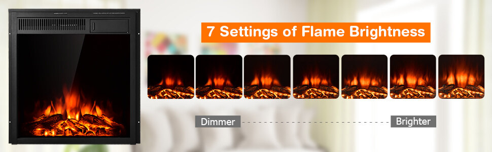 22.5 electric fireplace recceed