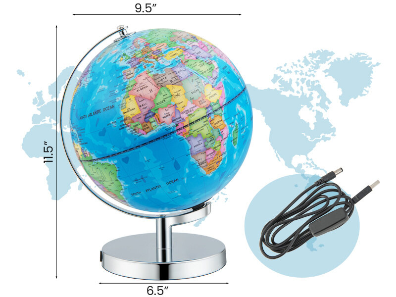 Illuminated World Globe