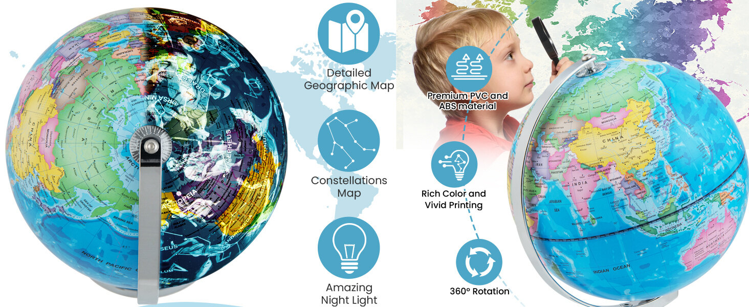 Illuminated World Globe