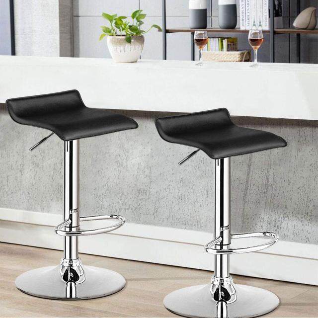 Bar Stools Set of 2 Modern Swivel Contemporary barstools with Adjustable Height