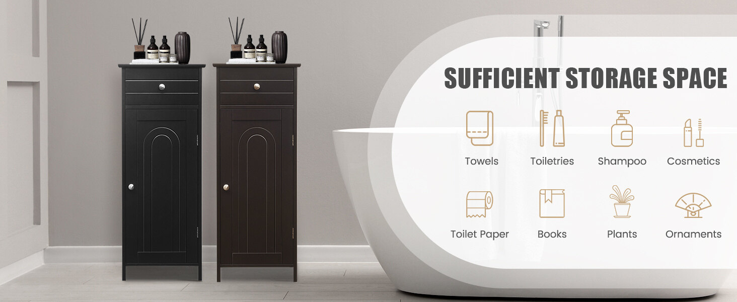 bathroom floor cabinet