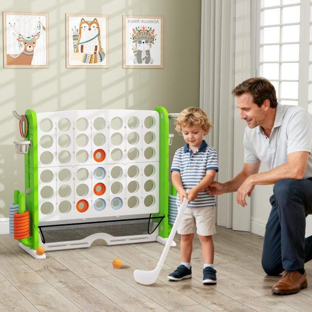 Height Adjustable Giant 4-in-a-Row Game for Kids Adults & Family Party