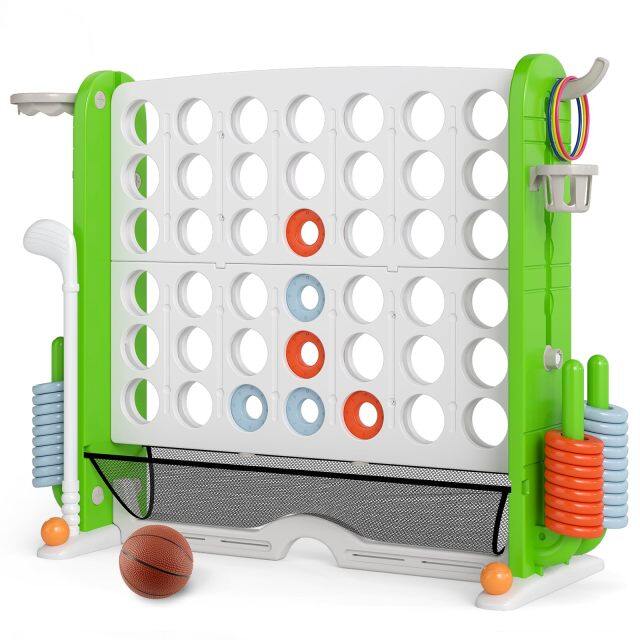 Height Adjustable Giant 4-in-a-Row Game for Kids Adults & Family Party