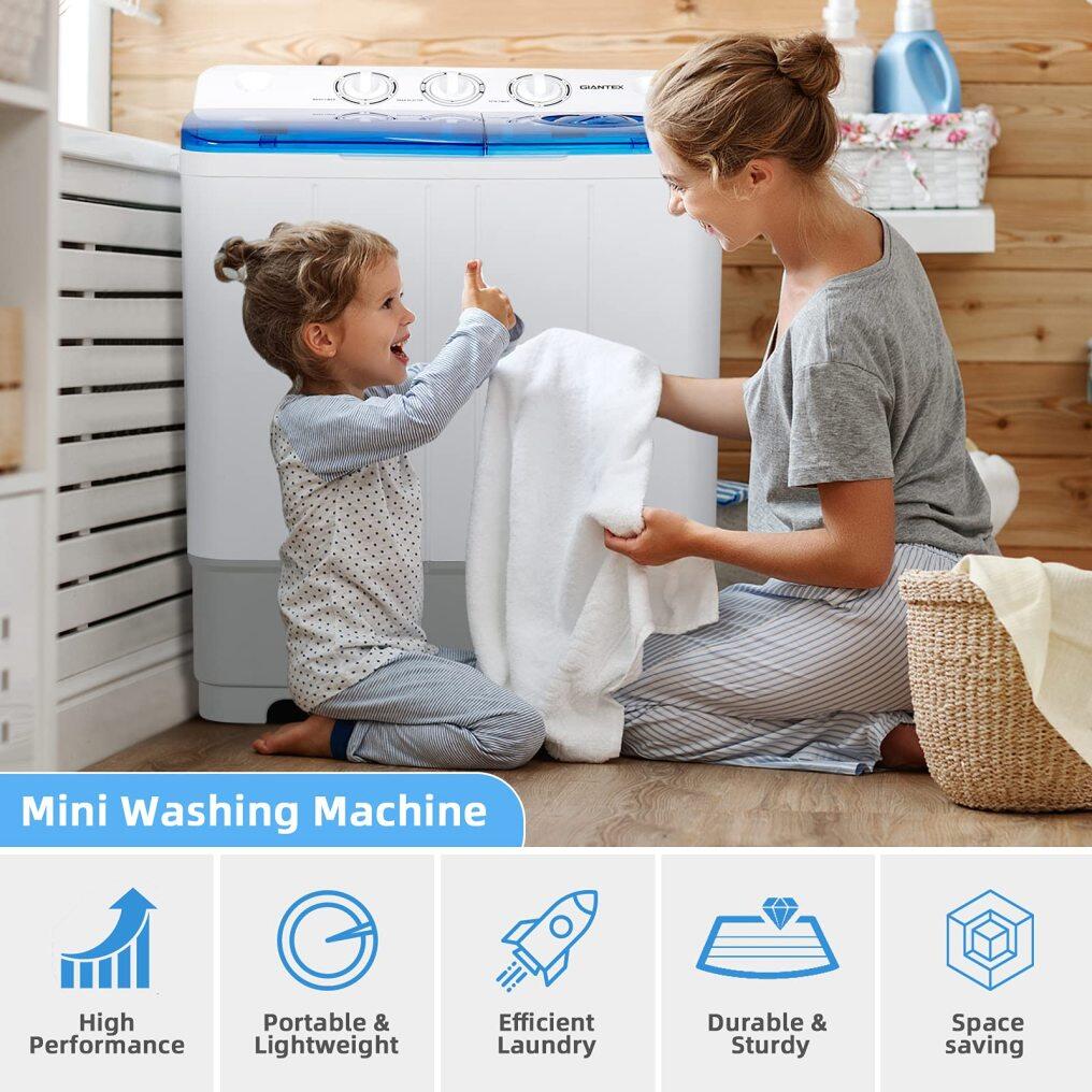 Portable Washing Machine | 2 in 1 Laundry Washer and Spinner Combo | 22lbs Capacity 13.2 lbs Washing 8.8 lbs Spinning