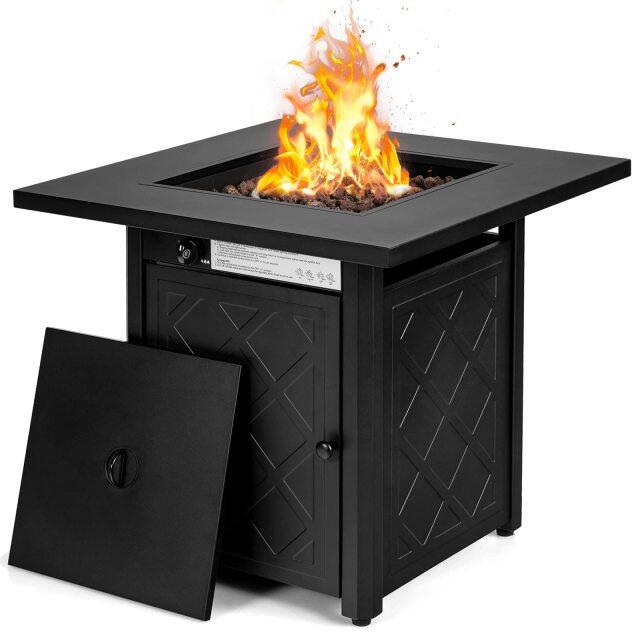 28 Inches Outdoor Propane Fire Pit Table for Patio