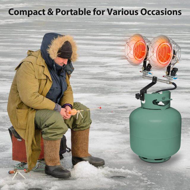 30,000 BTU Double Propane Tank Top Heaters