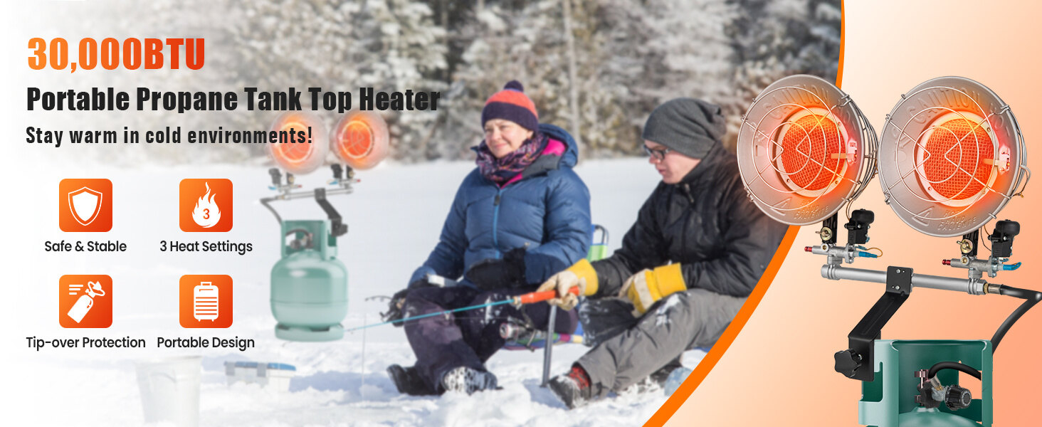 dual head heater