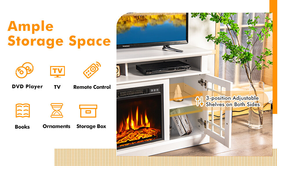 Electric Fireplace with Mantel