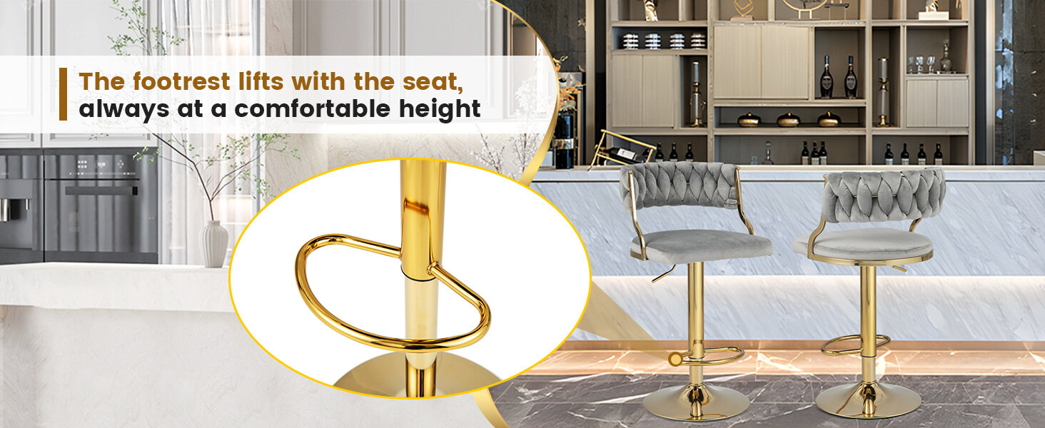天鹅绒酒吧凳