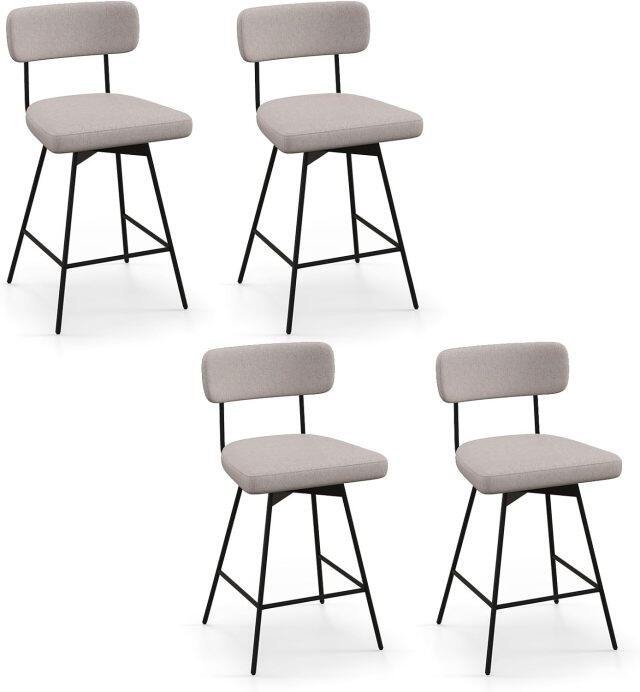ARLIME 25 inch Upholstered Counter Height Bar Stools with Back (2/4)