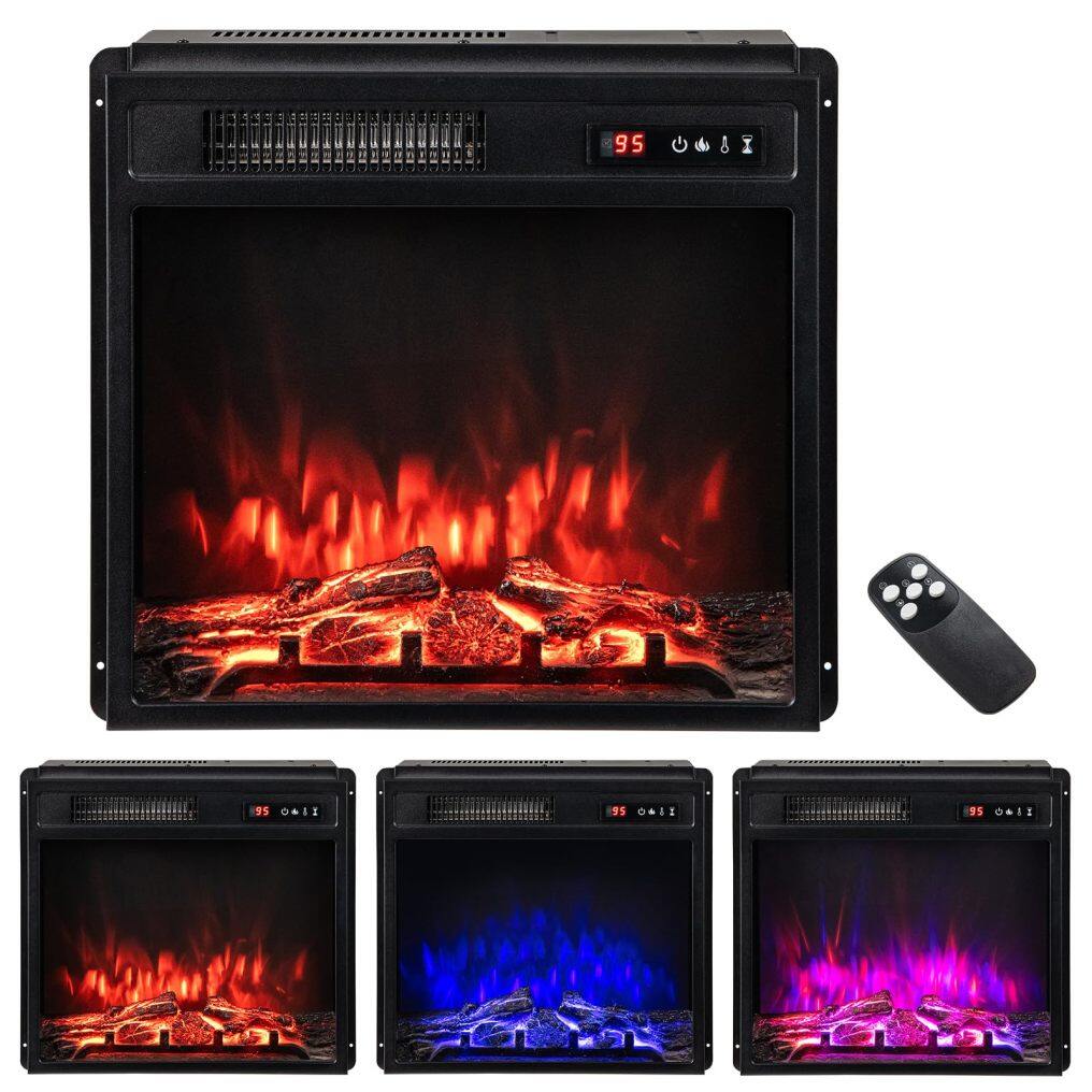 18 inch Electric Fireplace Insert with Remote Control