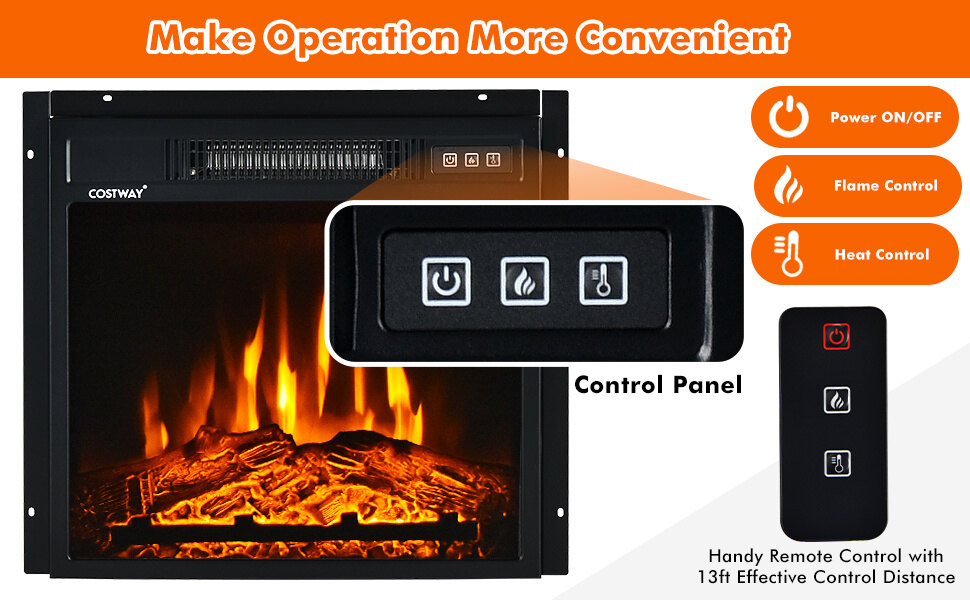 Electric Fireplace with Mantel