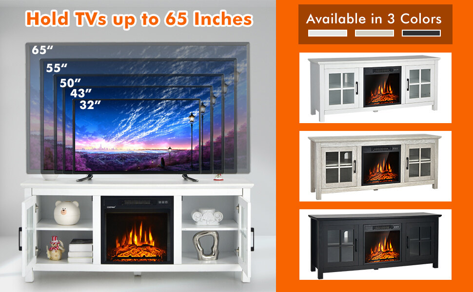 Electric Fireplace with Mantel