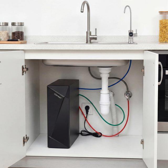 AW-RB20 Alkaline PH+ Reverse Osmosis Water Filter 600/800 GPD Tankless Under-Sink RO System