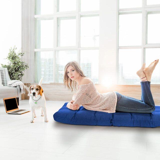 Floor Chair Folding Gaming Chair with Back Support