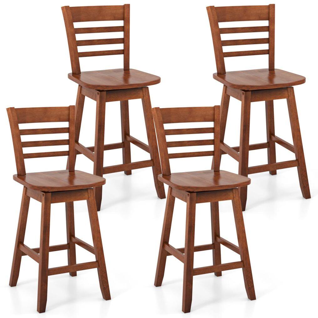 Bar Stools Set of 2/4 24.5 Inch Swivel Counter Height Bar Chairs
