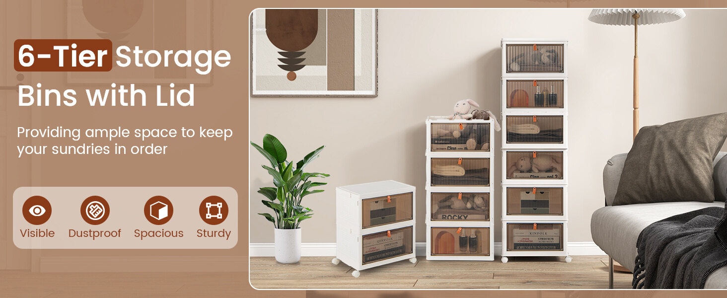 storage bins with lid