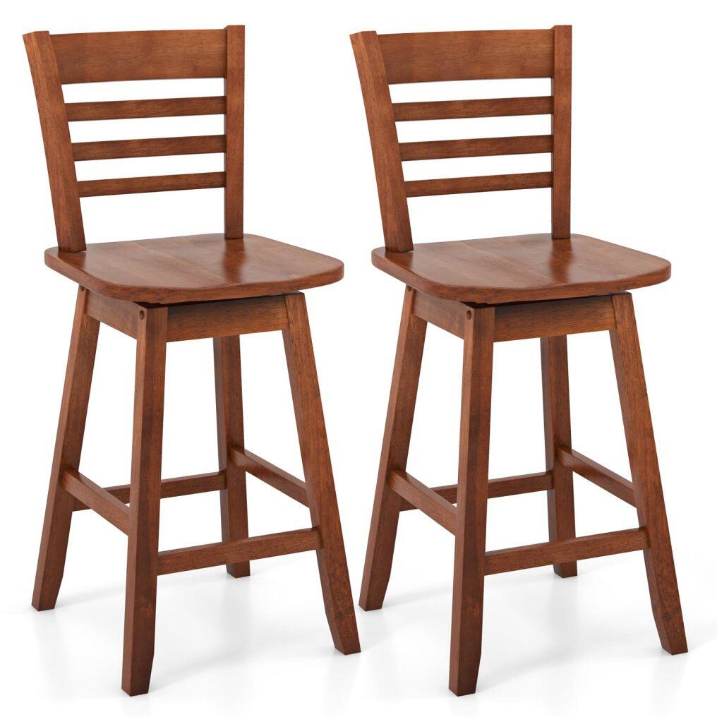 Bar Stools Set of 2/4 24.5 Inch Swivel Counter Height Bar Chairs