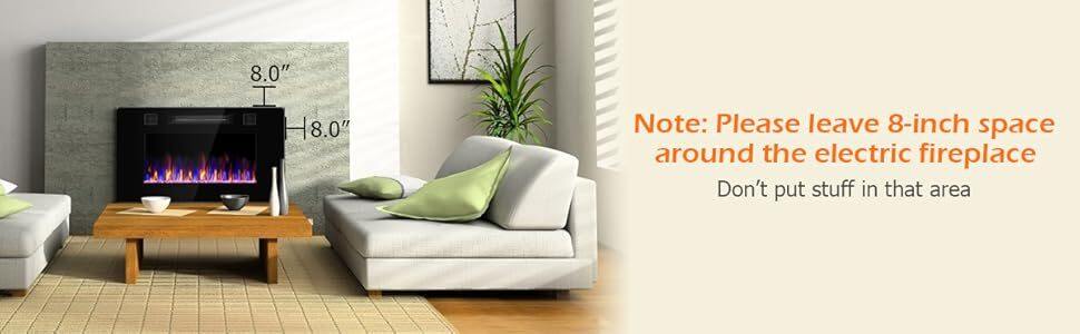 in wall electric fireplace