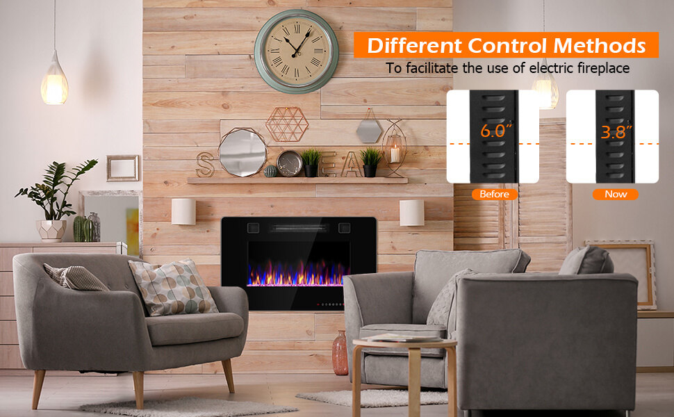 electric fireplace with remote control